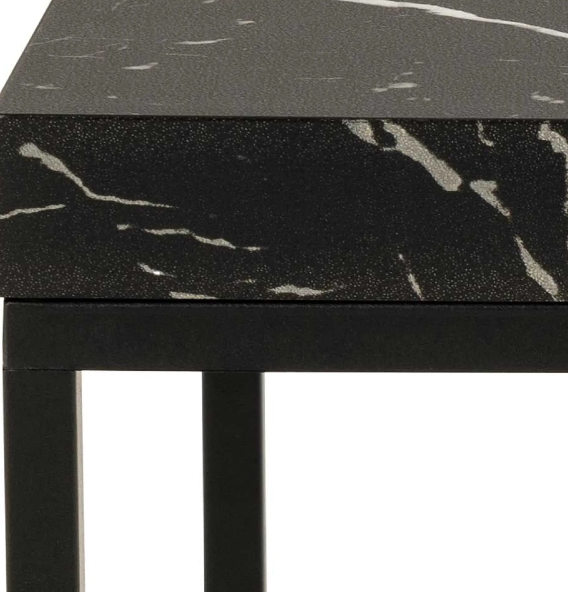 Barossa Couchtisch - 40x40x45cm - schwarzer Marmor