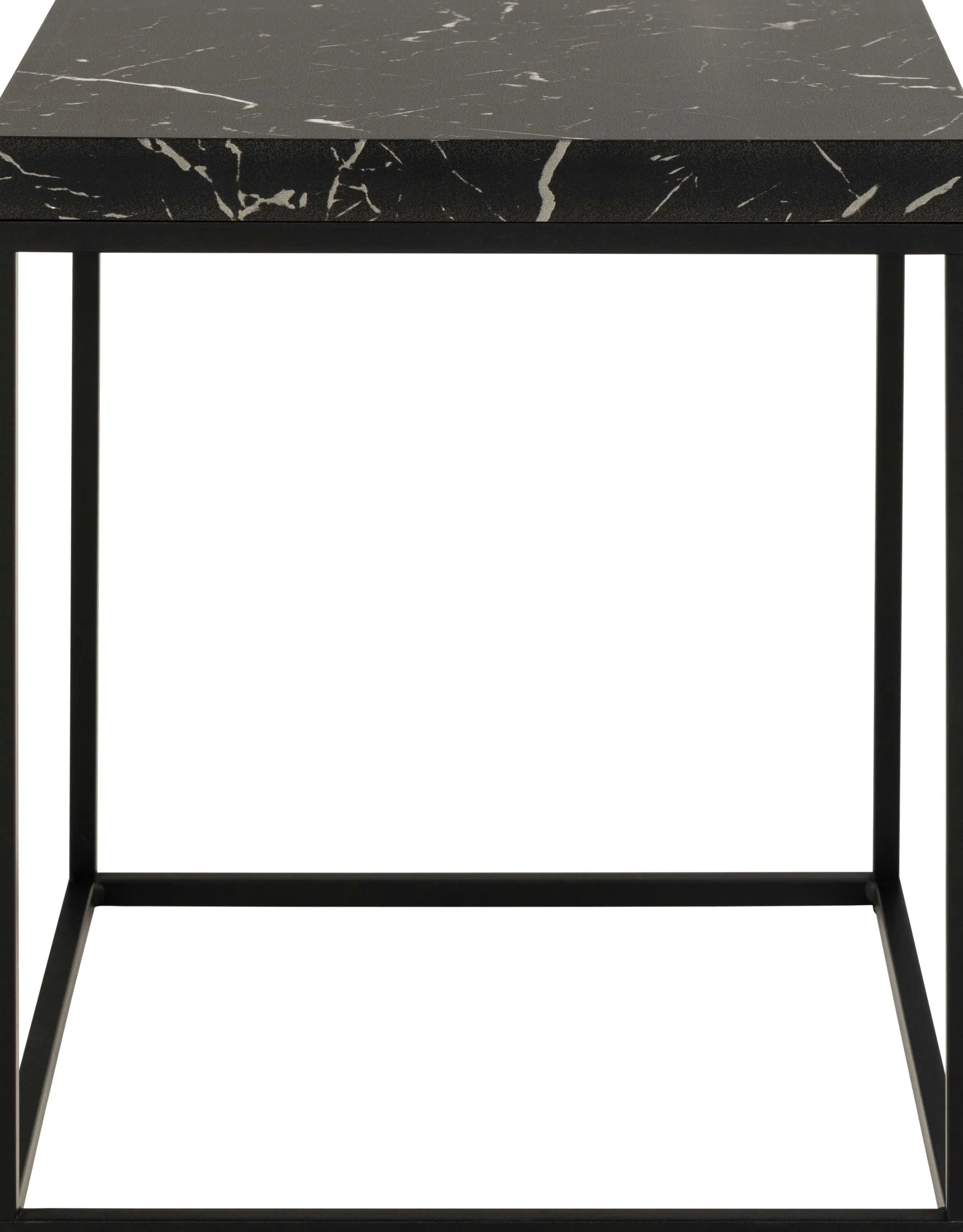 Barossa Couchtisch - 40x40x45cm - schwarzer Marmor