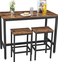 Bar-Set Isolde 120x60 Industrie - braun/schwarz