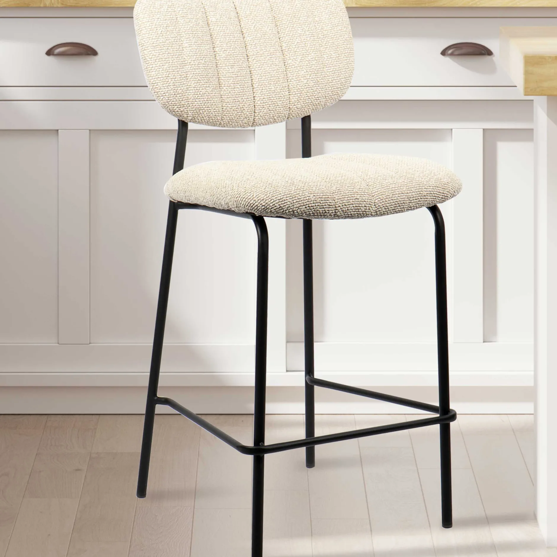 Barstuhl Georgi | 46 x 53 x 97 cm | Beige