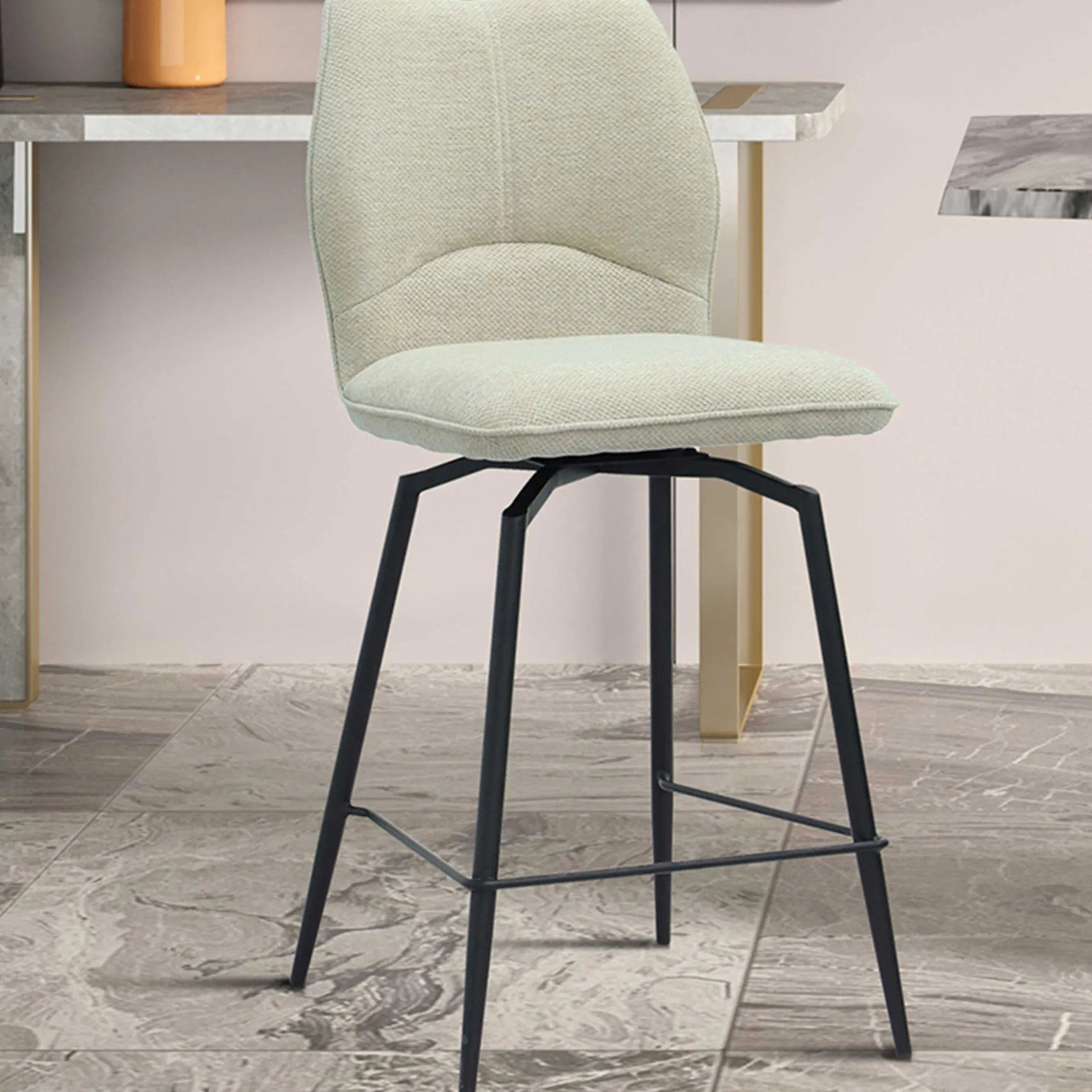 Barstuhl Lara | 48 x 56 x 103 cm | Ecru Design