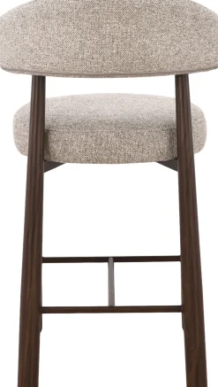 Barstuhl Silo - 56x55x82cm - Metall - greige/Walnuss