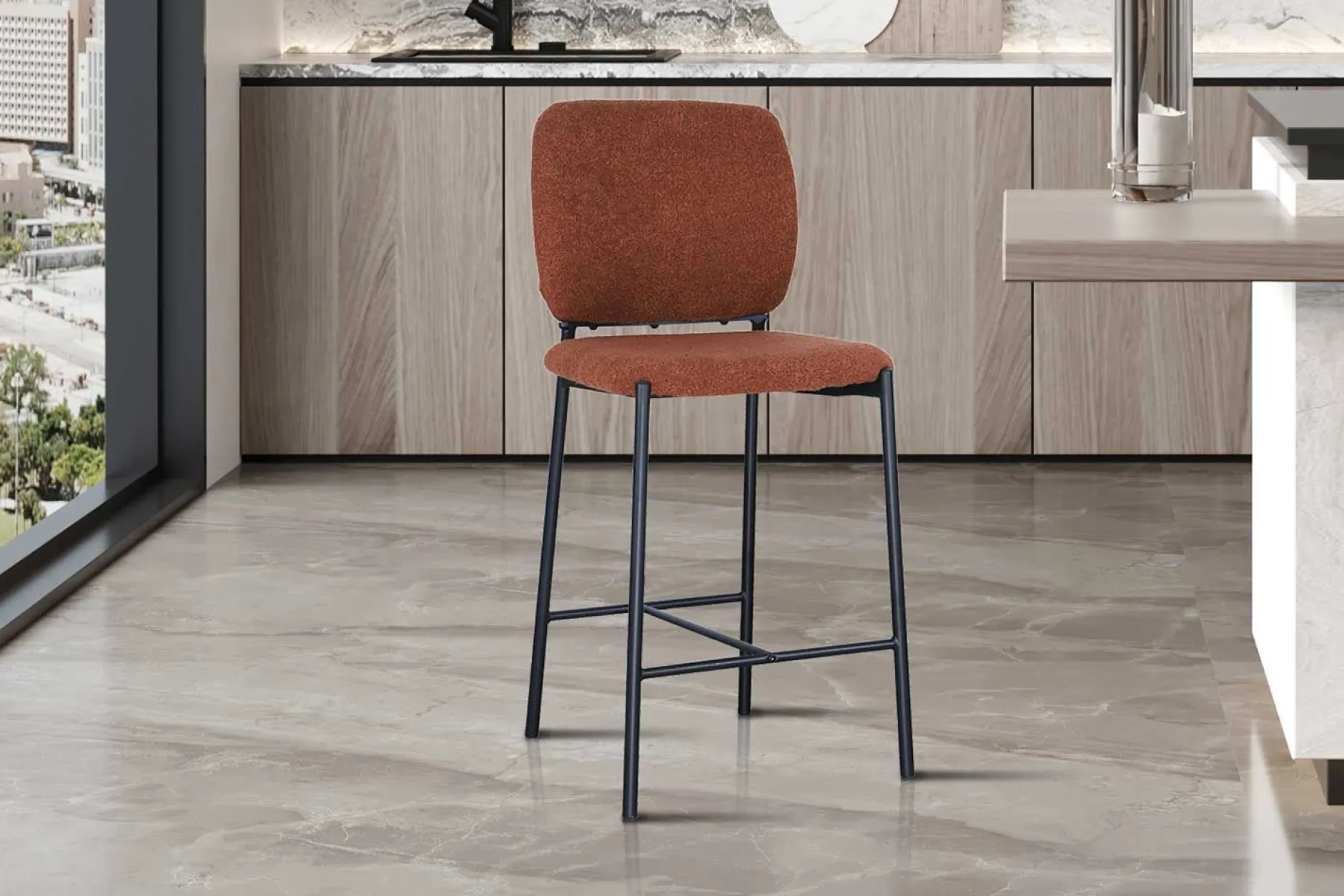 Barstuhl Sophia | 45 x 56 x 99 cm | Rust Design