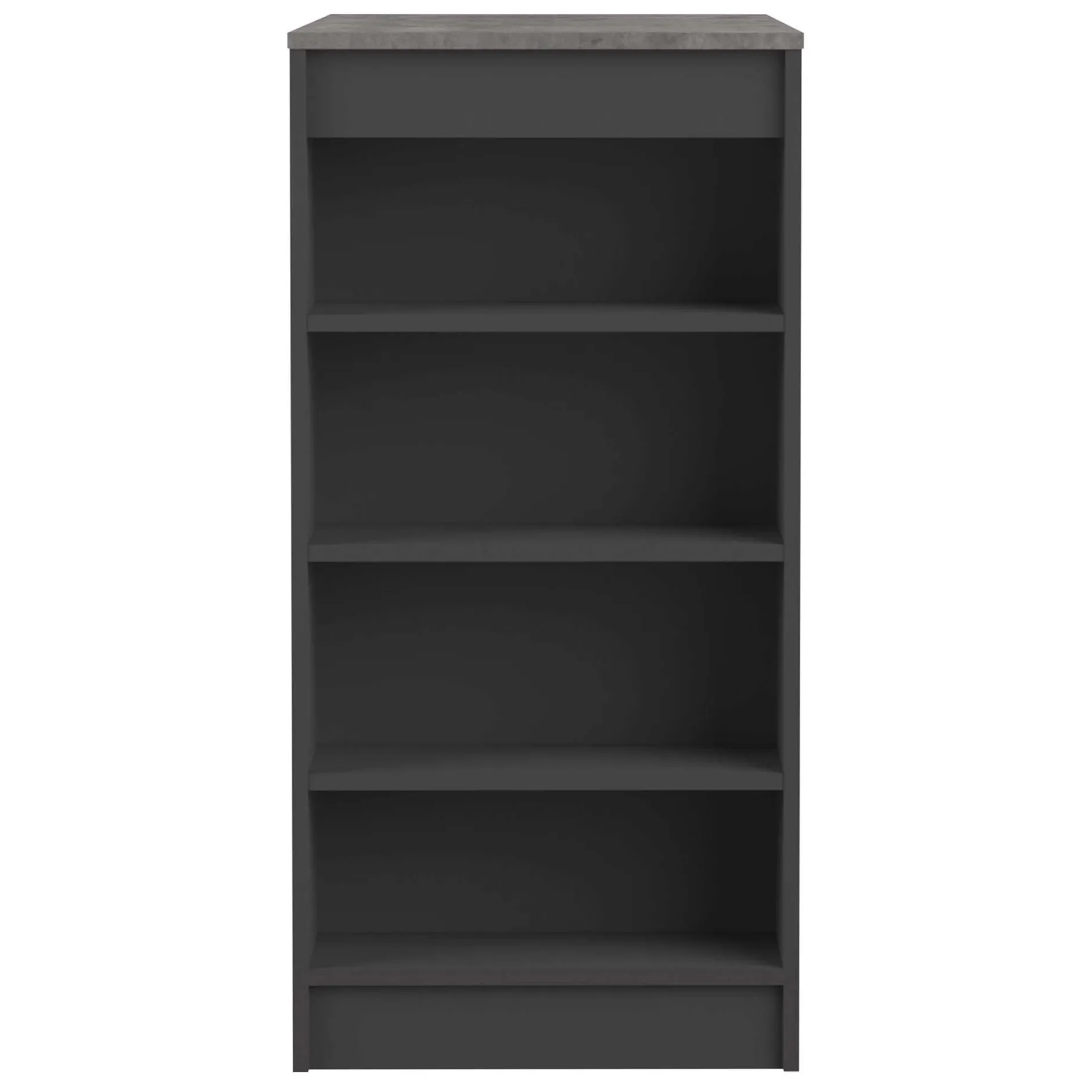 Bartable Aravis 115x50 mit Stauraum - Schwarz/Beton
