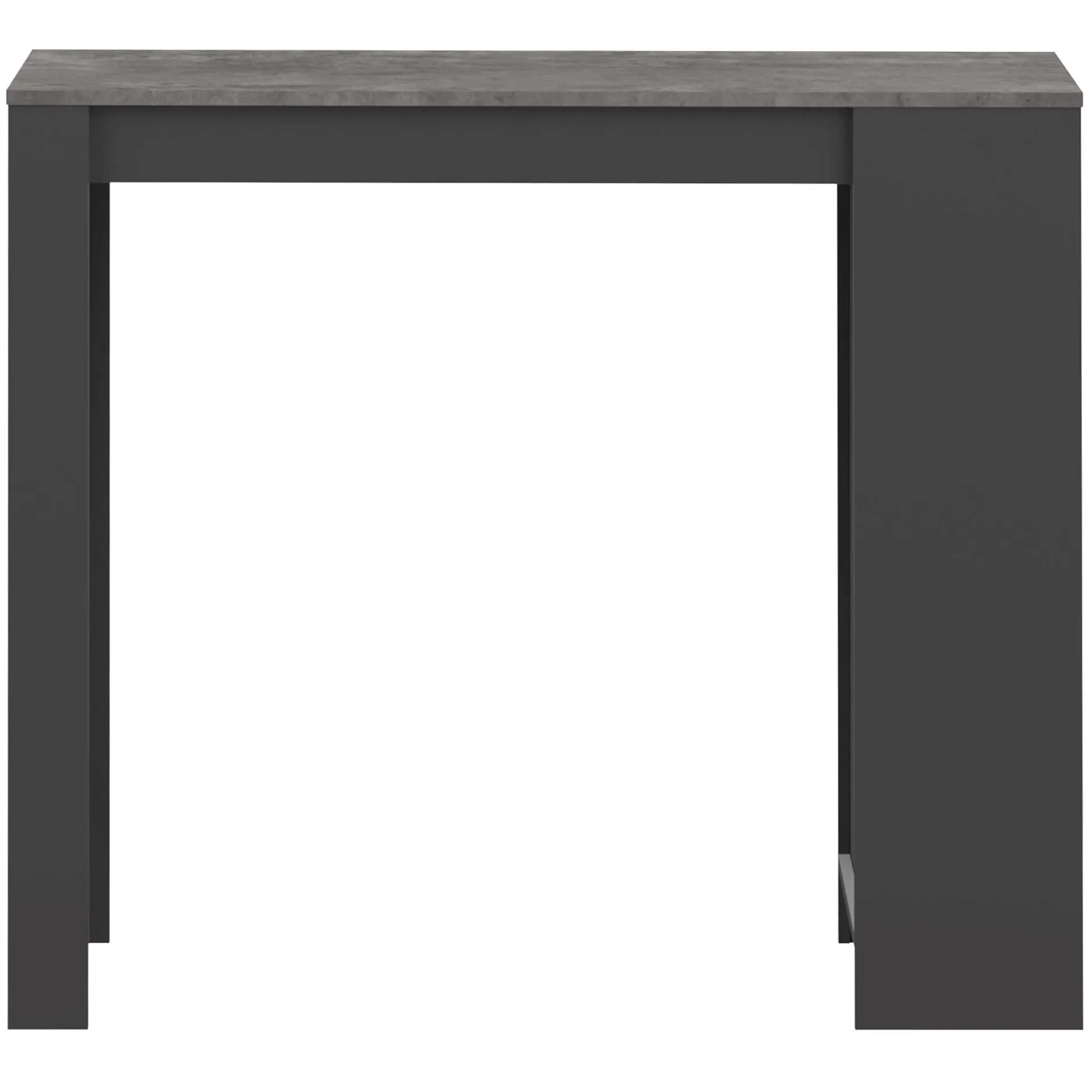 Bartable Aravis 115x50 mit Stauraum - Schwarz/Beton