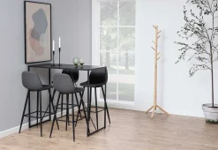 Bartable Dover 120x60cm - schwarz