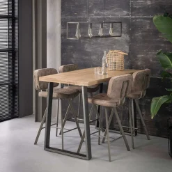 Bartable Lilly 135x70 - helles Mangoholz