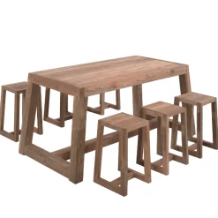 Bartisch Iberica 190x90x90cm recyceltes Teakholz