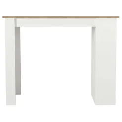 Bartisch Monaco - 120x52x102cm - mit Ablage - weiß/Eiche Dekor