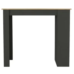 Bartisch Monaco - 120x52x102cm - mit Stauraum - Anthrazit/Eiche Dekor