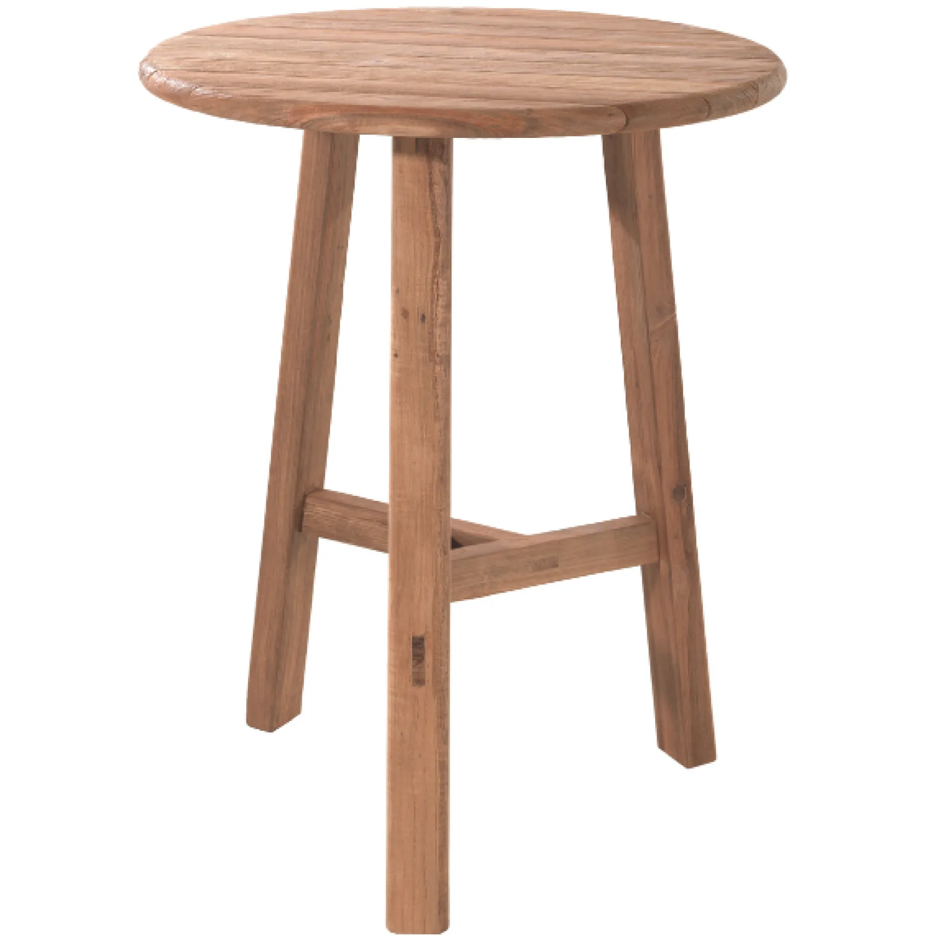 Bartisch Ribero Gescova - Ø90x106cm - recyceltes Teakholz braun