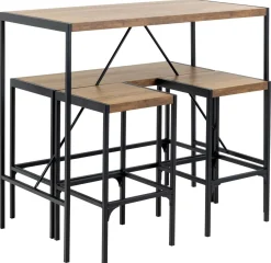 Bartisch-Set Bahamas | Bartisch, Bank und zwei Barhocker | Oak Design