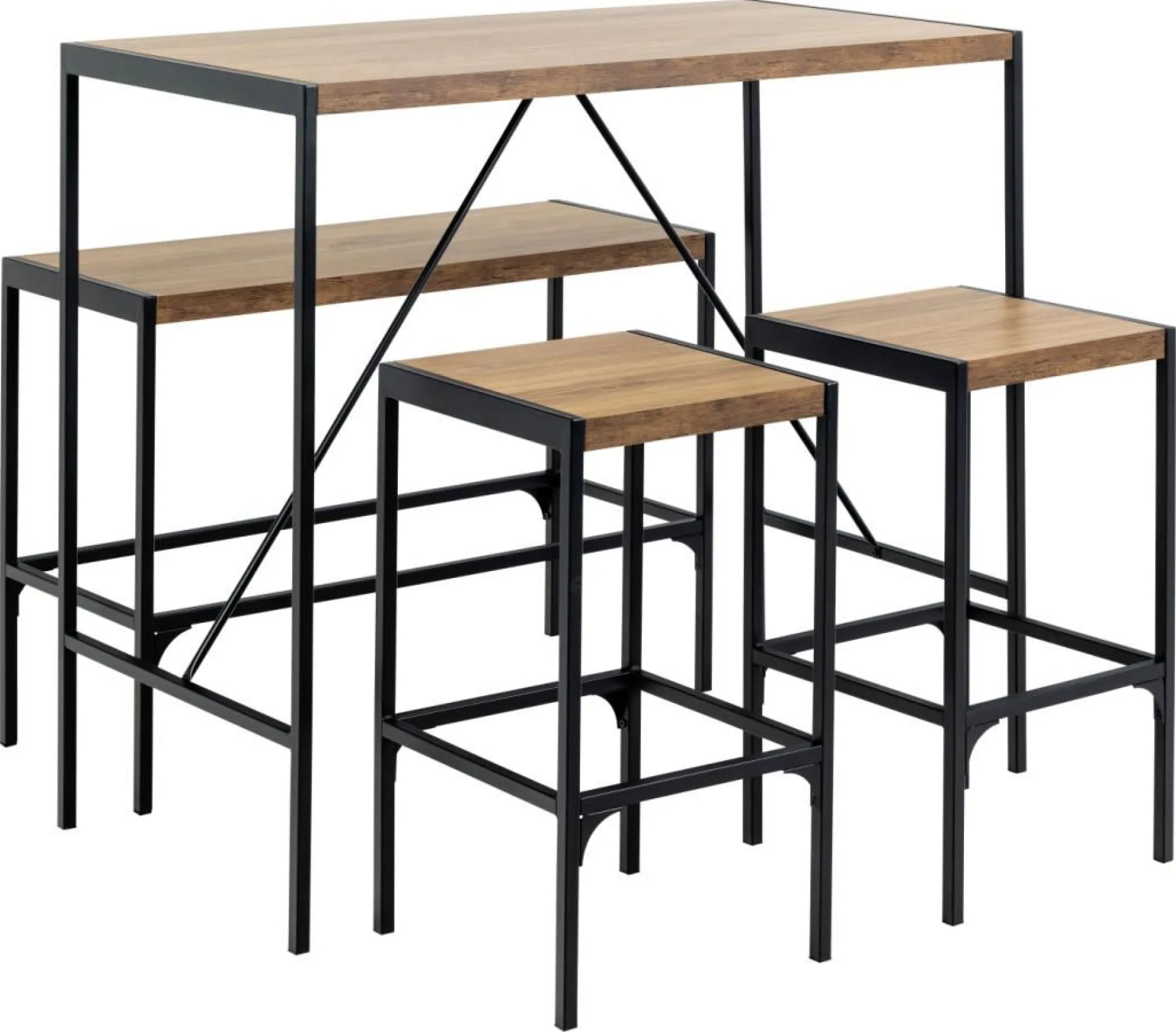 Bartisch-Set Bahamas | Bartisch, Bank und zwei Barhocker | Oak Design