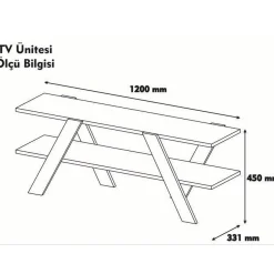 Basic TV-Ständer | 100 % MELAMIN | Weiß, Walnuss