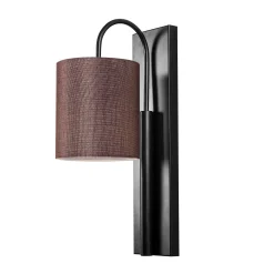 Baston Wandleuchte | METALLGEHÄUSE | Schwarz, Braun