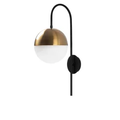 Bastos Wandleuchte | METALLGEHÄUSE | Schwarz, Vintage, Weiß