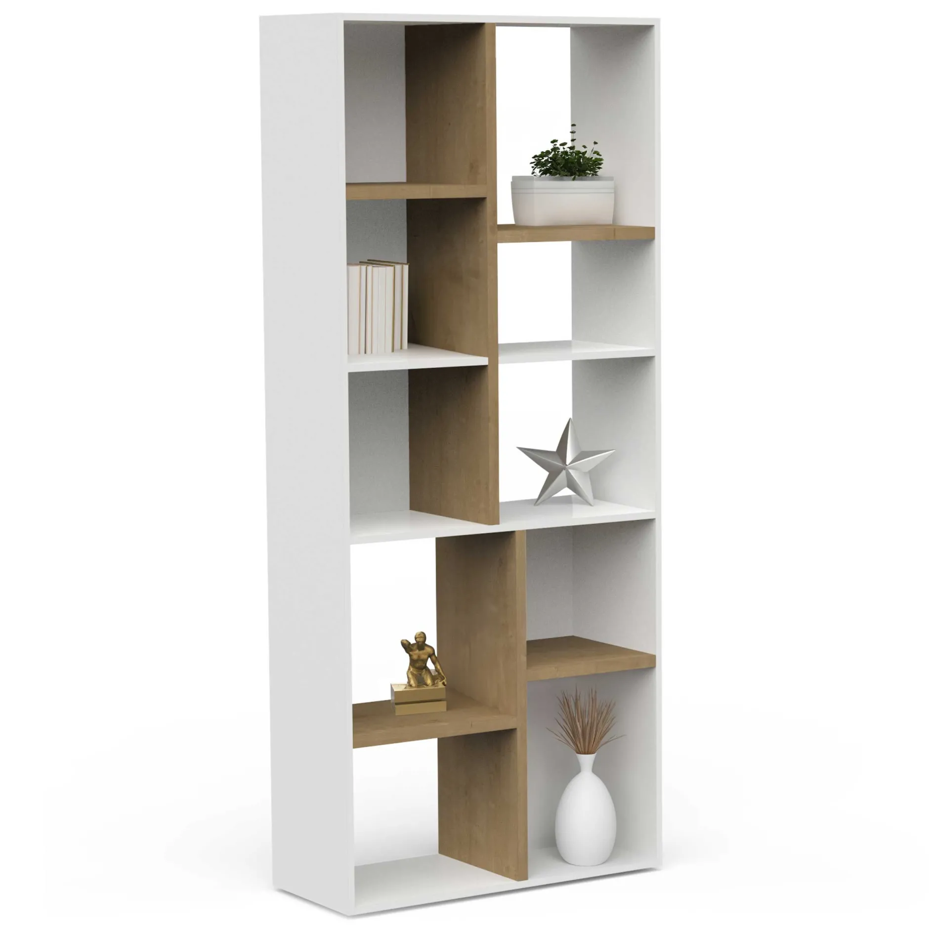 Bücherregal Access | 77,9 x 36 x 182,8 cm | Weiß