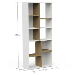 Bücherregal Access | 77,9 x 36 x 182,8 cm | Weiß