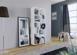 Bücherregal Azira 164 cm 8 offene Fächer-weiß
