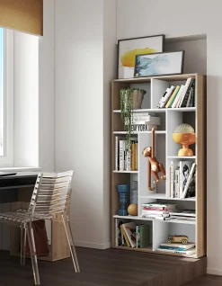 Bücherregal Bangkok - Eiche/Weiß