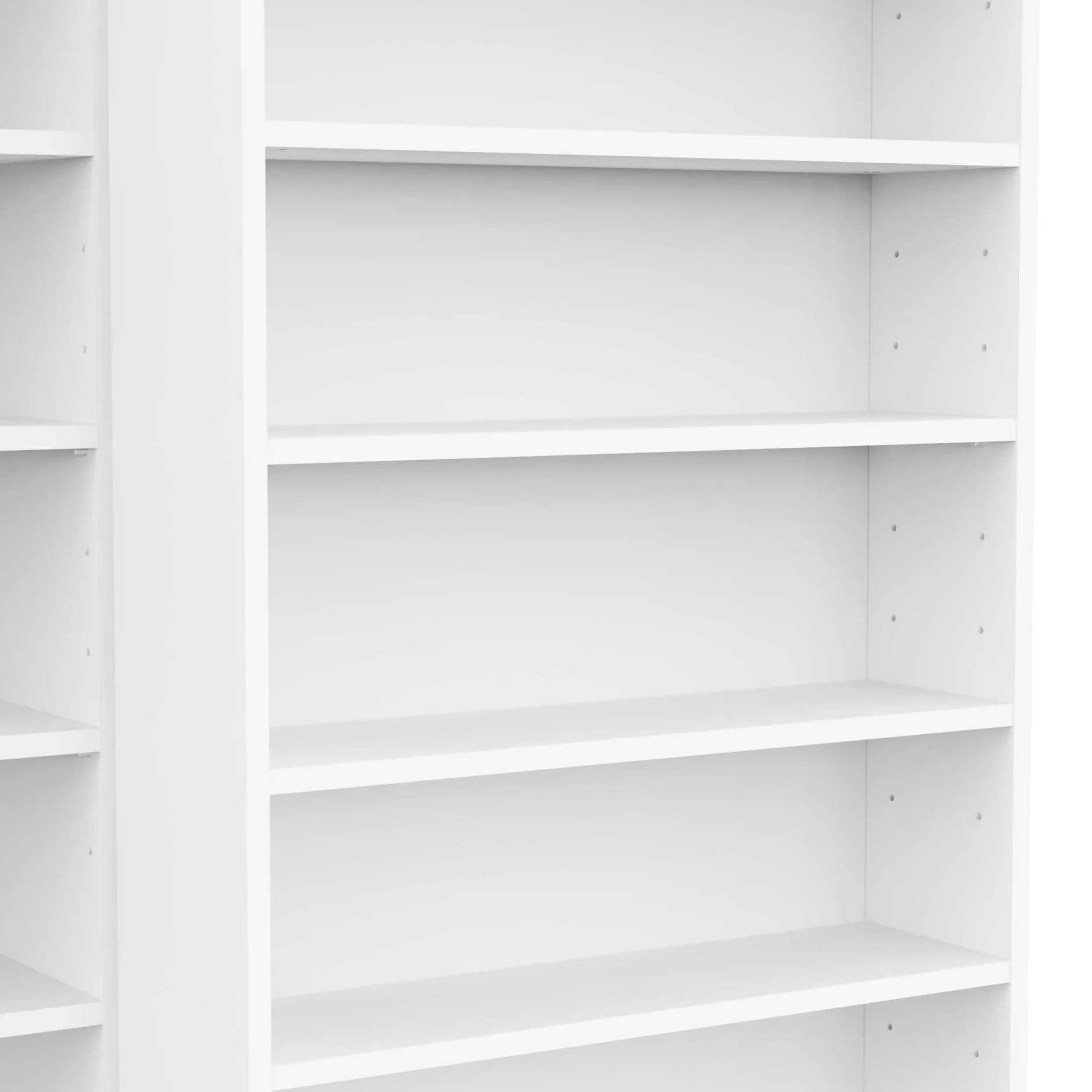 Bücherregal Bento - 117x44x179cm - mit Schiebeelement - weiß