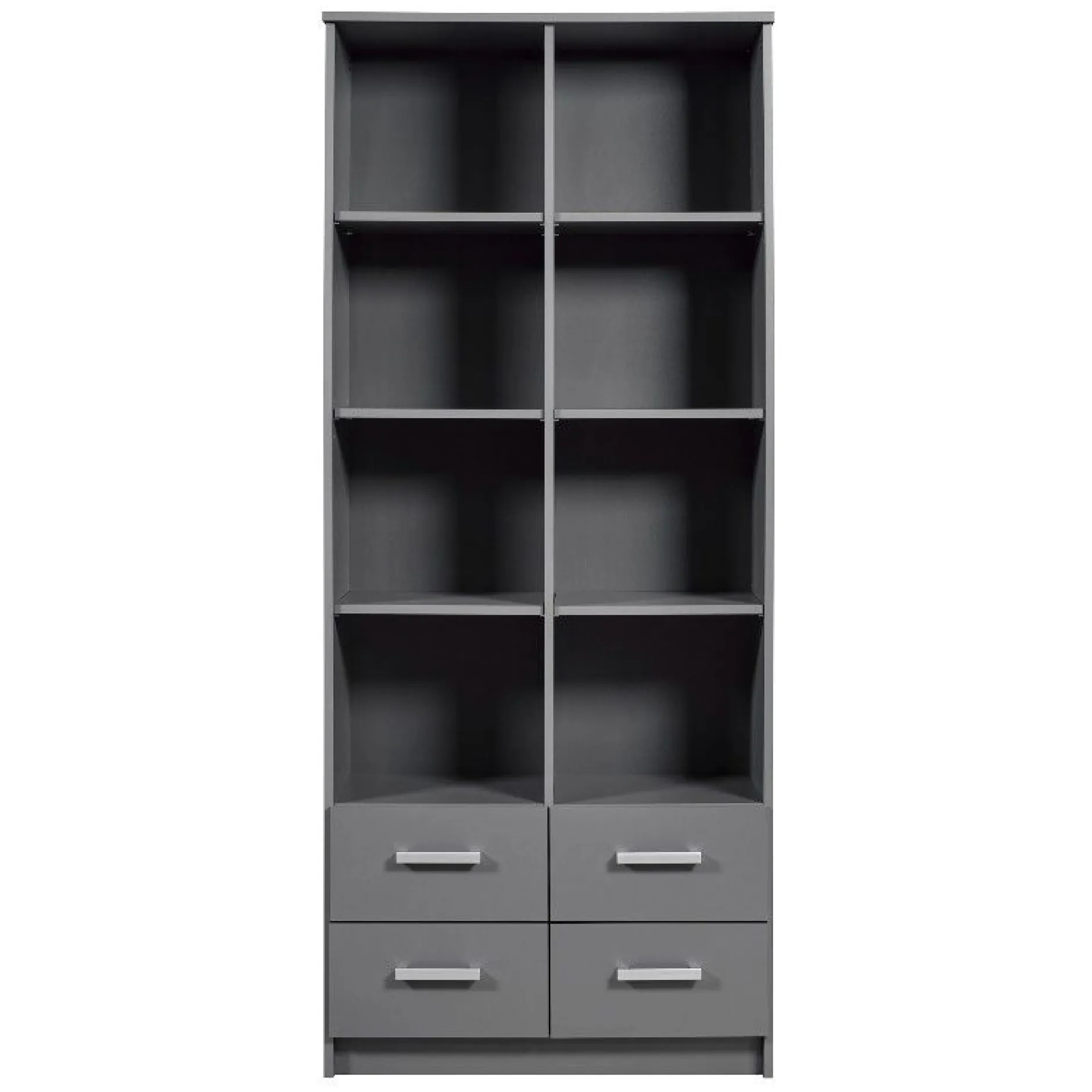 Bücherregal Eden 81cm 4 Schubladen - graphitgrau