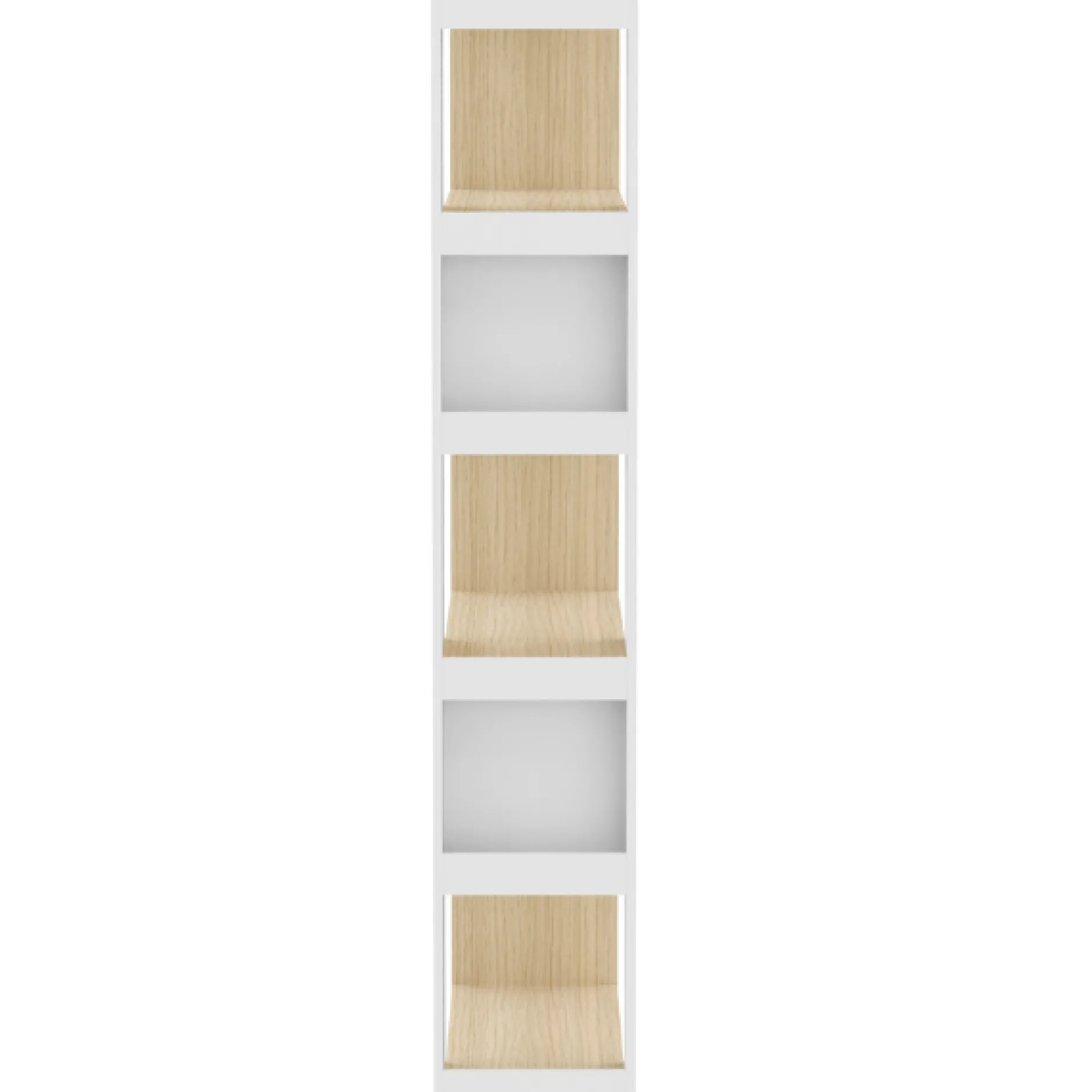 Bücherregal Ellana 7 offene Fächer - Eiche hell/weiß
