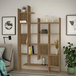 Bücherregal Manco - 100% MELAMINE - Hethitisch - 122 x 188 x 25,5 cm