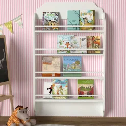 Bücherregal Montessori - 80x12x132cm - weiß
