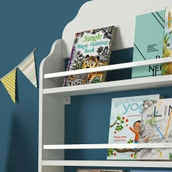 Bücherregal Montessori - 80x12x132cm - weiß