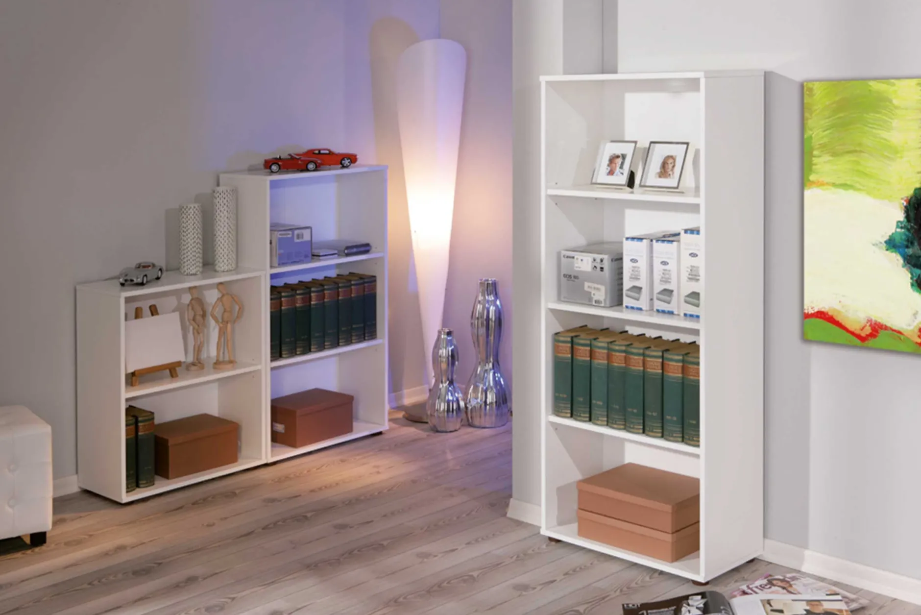 Bücherregal Parini 4 Fächer - weiß