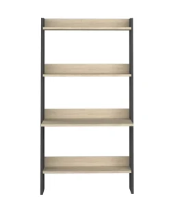 Bücherregal Quinty mit Laptoptisch 95cm 3 Fachböden - Eiche Dekor/grau