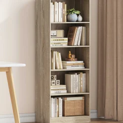 Bücherregal Stacy 55 cm 4 Fachböden-sonoma Eiche