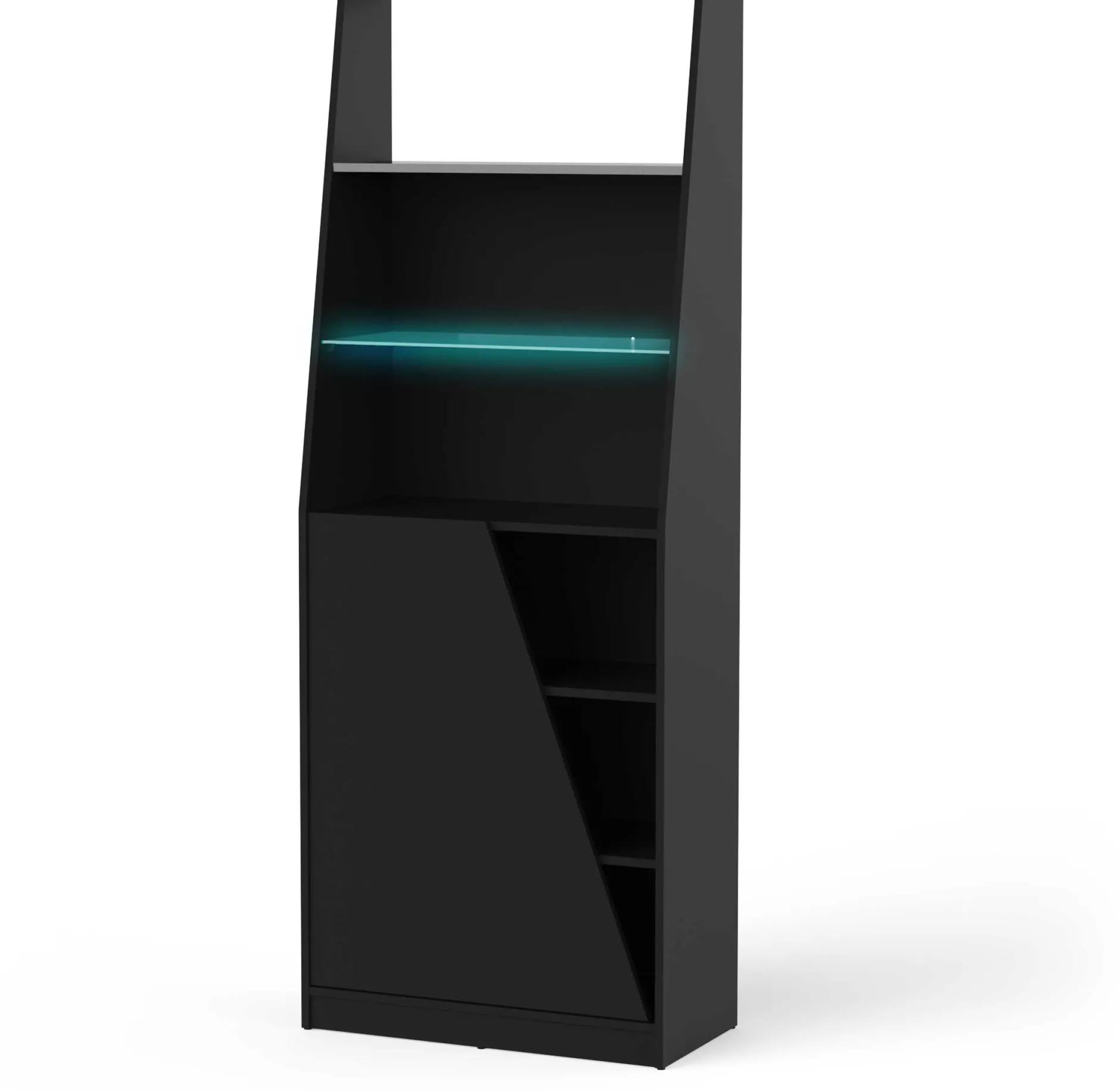 Bücherregal Venom | 71,7 x 34,3 x 184,5 cm | Schwarz