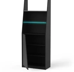 Bücherregal Venom | 71,7 x 34,3 x 184,5 cm | Schwarz