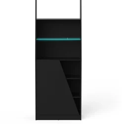 Bücherregal Venom | 71,7 x 34,3 x 184,5 cm | Schwarz