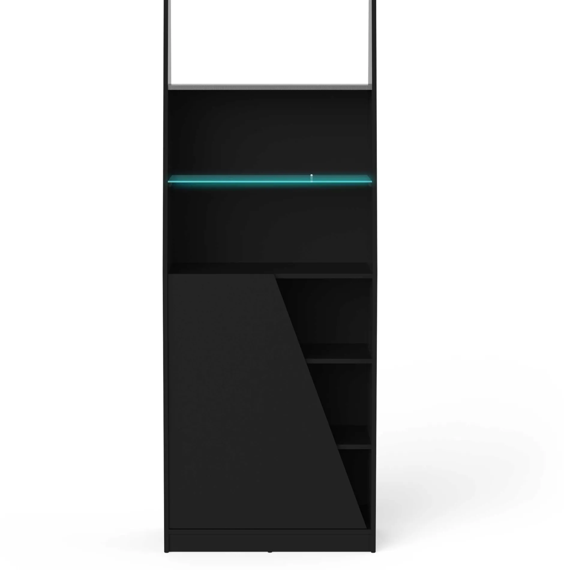 Bücherregal Venom | 71,7 x 34,3 x 184,5 cm | Schwarz