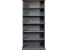Bücherregal Westerland | 90 x 38,1 x 190 cm | Farbe: Dunkelgrau