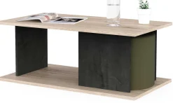 Beatrice Couchtisch - 91x50x36cm - Eiche Dekor/Betonoptik