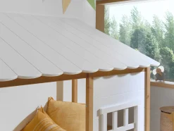 Bedhouse Odense mit Bettkasten 90x200 MDF - weiß/Kiefernholz
