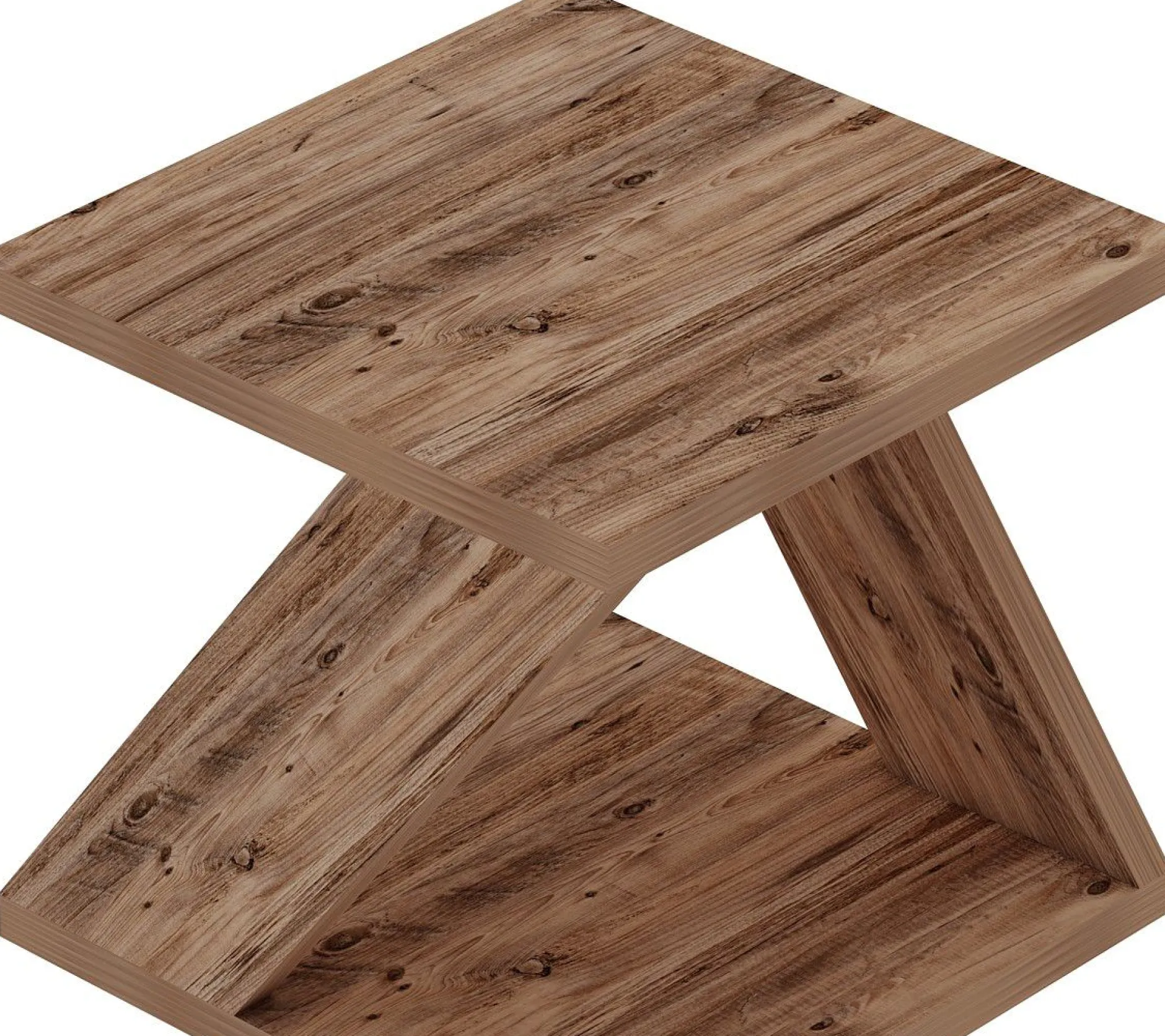 Beistelltisch Albeni - 100% MELAMINE - Atlantische Kiefer - 29,6 x 54,2 x 29,6 cm