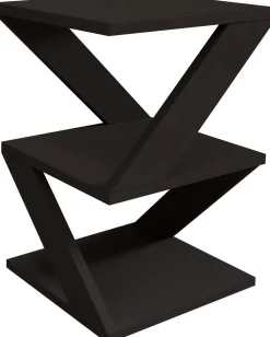 Beistelltisch Albeni - 100% MELAMINE - Schwarz - 29,6 x 54,2 x 29,6 cm