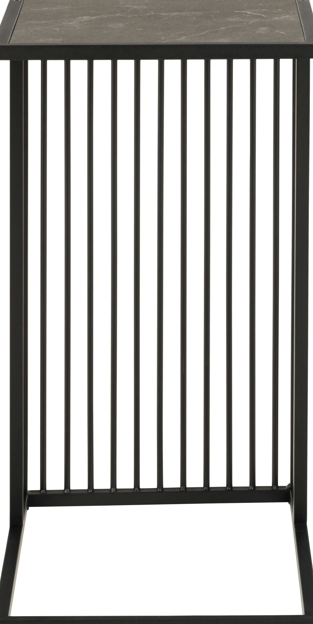 Beistelltisch aus schwarzem Marmor, Drahtgestell, 35x43x63 cm