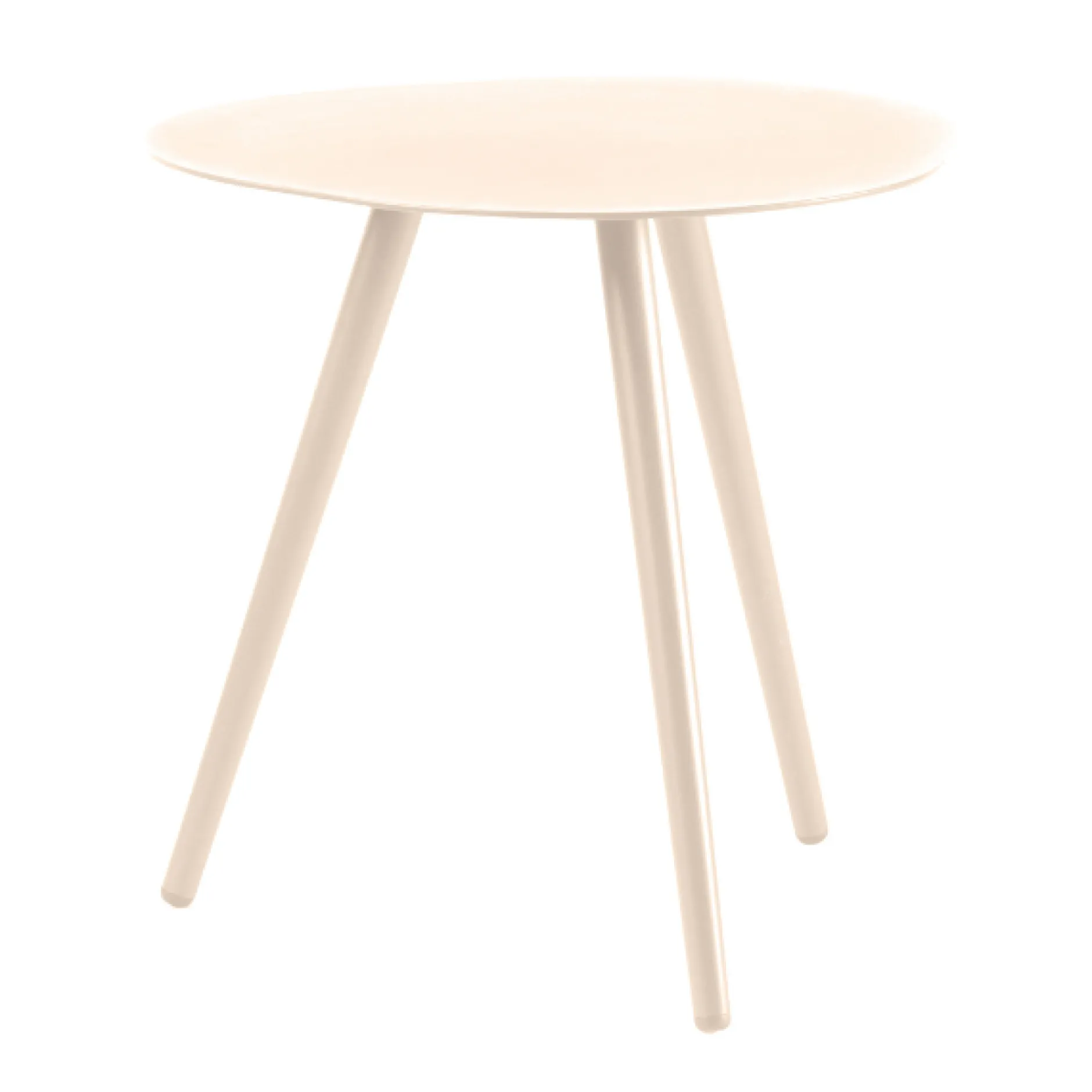Beistelltisch Burnie Aluminium Beige Ø48x48cm Gescova