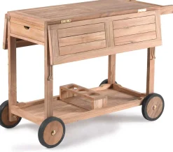Beistelltisch Clifton Gescova - Massives Teakholz - 105x91x78 cm - Braun