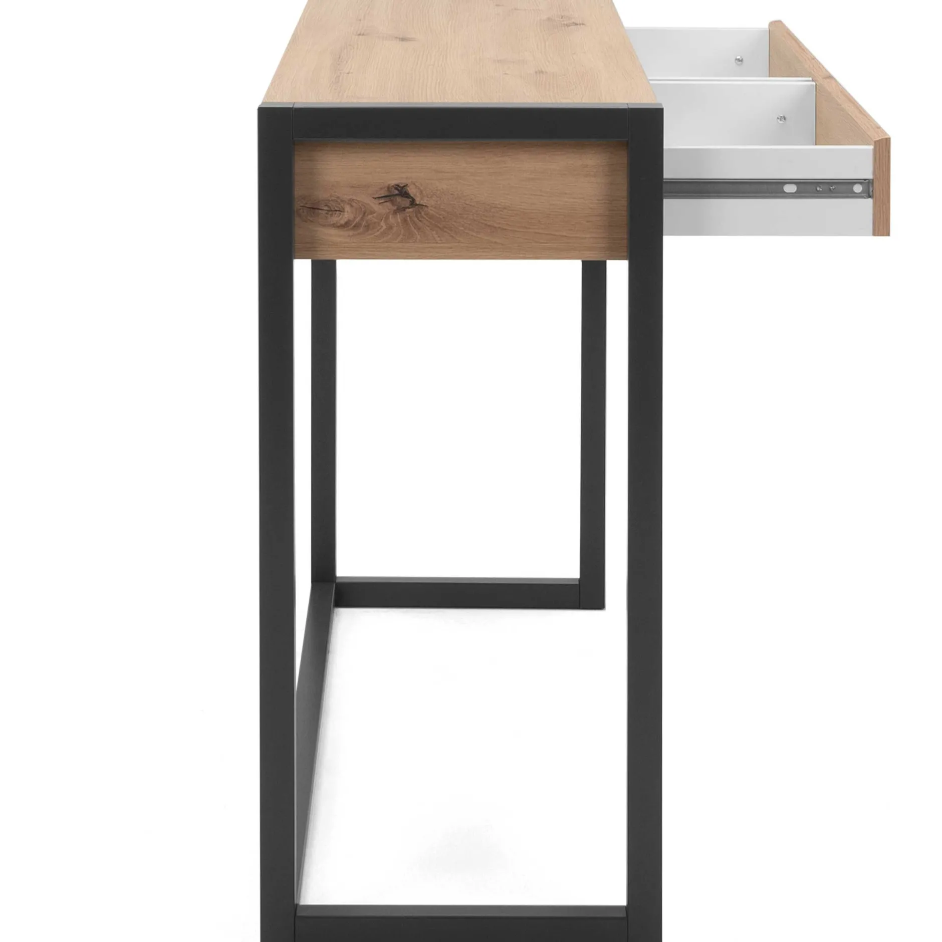 Beistelltisch Damon 100cm 2 Schubladen - Eiche/anthrazit