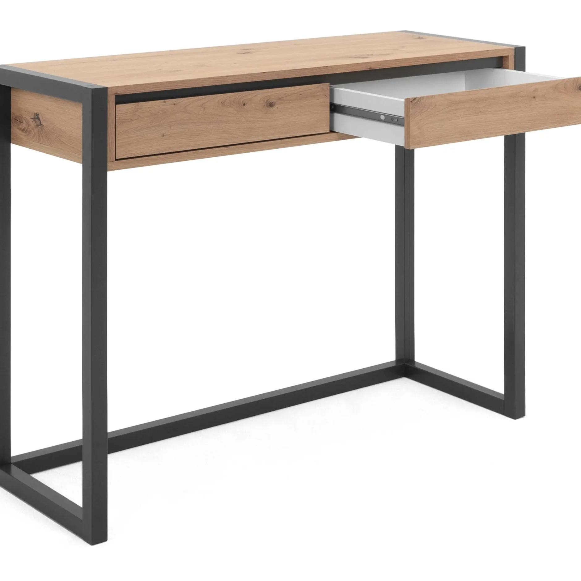 Beistelltisch Damon 100cm 2 Schubladen - Eiche/anthrazit