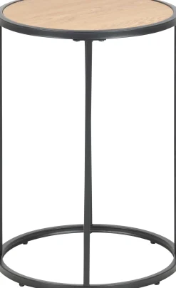 Beistelltisch Dover ø40cm - schwarz/Wildeiche