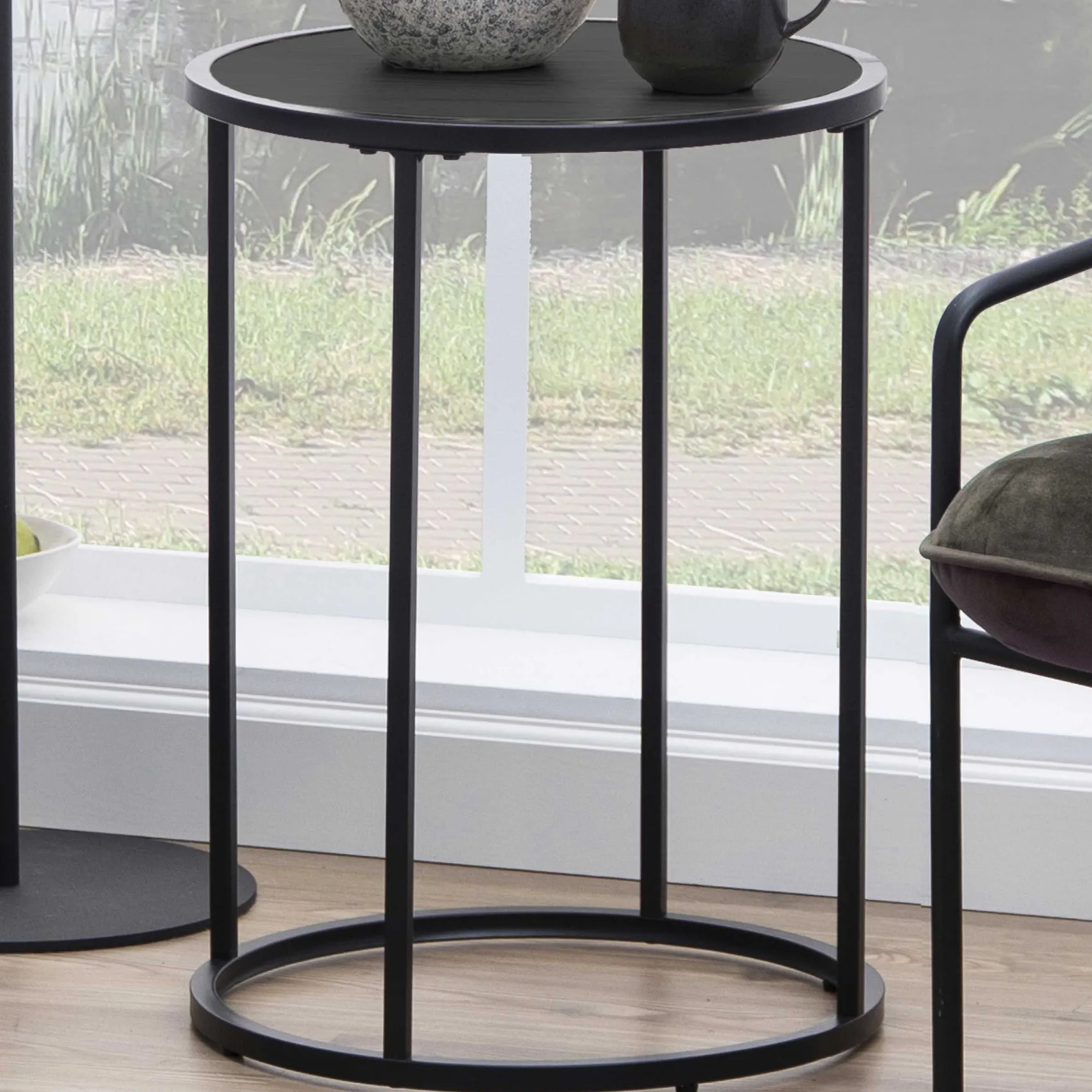 Beistelltisch Dover ø40cm - schwarz