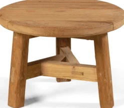 Beistelltisch Ferdau Gescova - Recyceltes Teakholz - Ø50 cm - Braun
